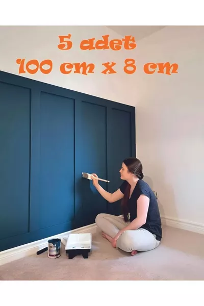 Lame Murale Scandinave (ÉPAISSEUR 4MM) 1 Pack de 5 Pièces cm | Lame Murale Peignable | Lambris