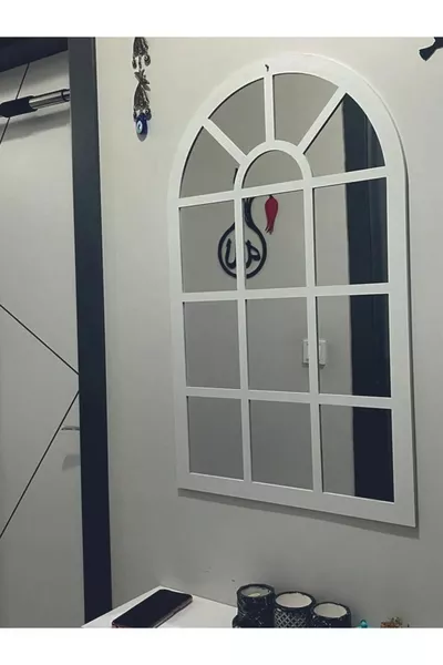 White Decorative Window Model Mirror Painted Plexiglass Mirror Ready to Use  and 