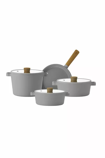 Set de casseroles Fika Gri 7 pièces