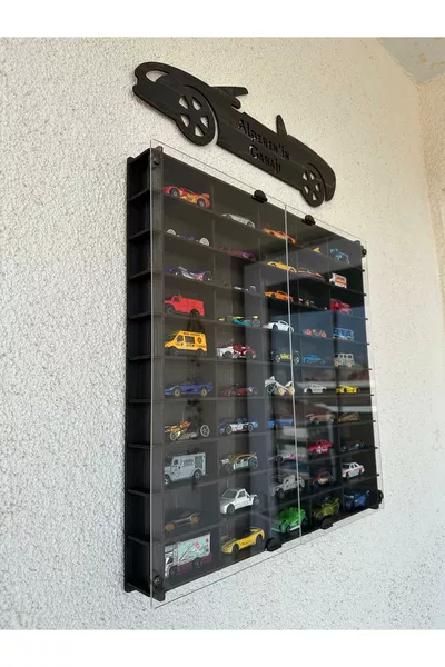 Acrylic Cover Toy Car Shelf