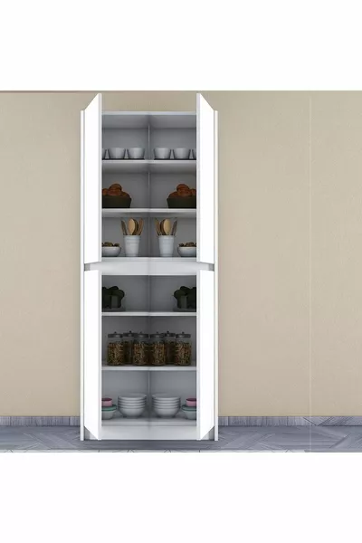 خزانة متعددة الأغراض بدون عمود، 4 أبواب، ببراءة اختراع، للمطبخ، الملابس، الشرفة، المخزن، خزانة الملفات