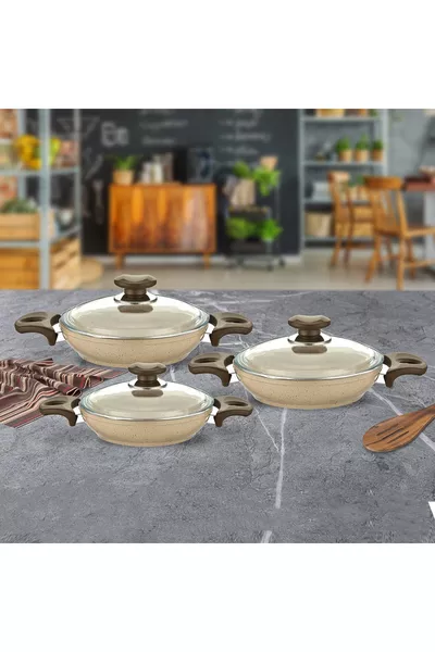 Safran 6-Piece Granite Omelette Pan Set