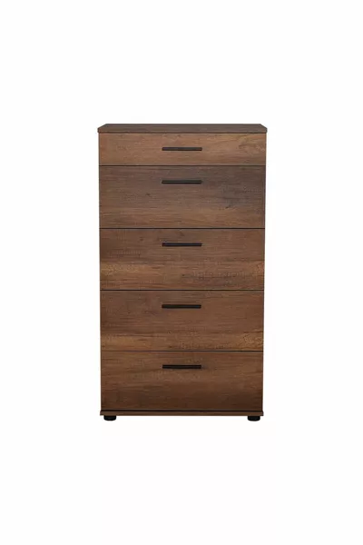 خزانة أدراج ترندلاين 5 أدراج - جوز داكن (أوسلو جوز)  سم (عرض×ارتفاع×عمق)