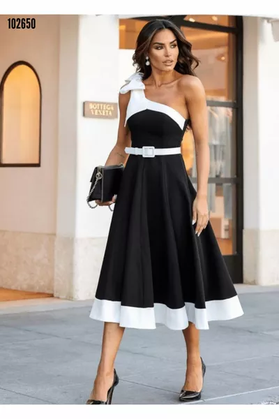 المرأة غواص النسيج القوس مفصلة مقبلات منتصف طول اللباس