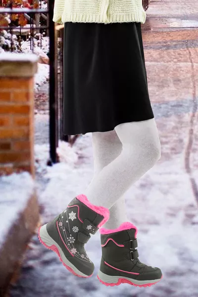 حذاء شتوي بناتي تقويم العظام بطبق نيزلي للمشي على الجليد