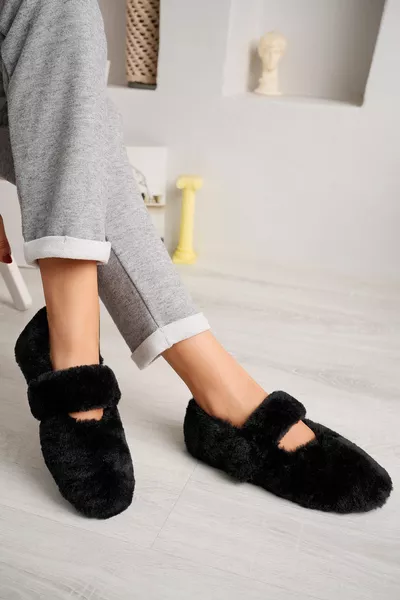 Chaussons d'intérieur pour femmes ultra doux en peluche, silencieux avec semelle légère