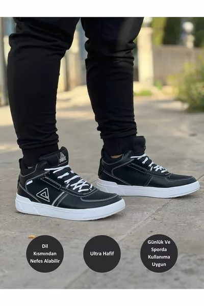 Мужские черные нескользящие подошвы ортопедические удобные легкие повседневные длинные водолазки с длинным щиколоткой баскетбольные кроссовки