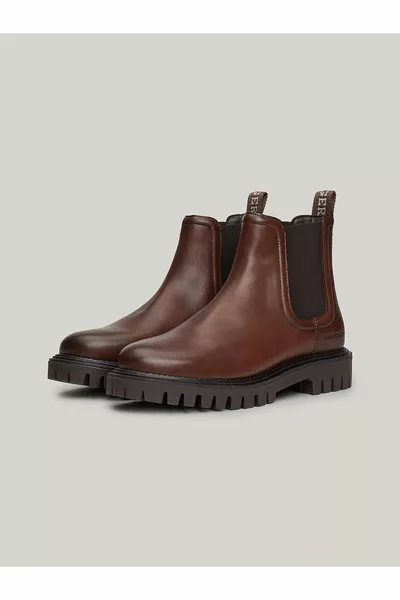 Heren Leder Casual Zool Casual Gebruik Bruine Laarzen & Bootie -GVI