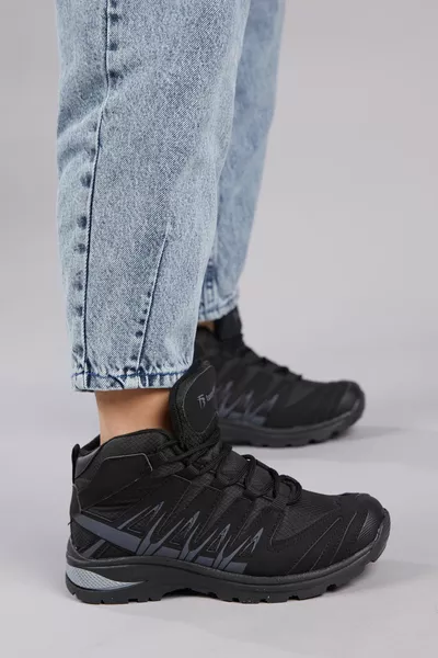 Bottes de trekking noires unisexes 