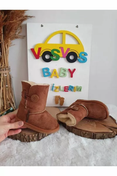 BOTTES EN DAIM BEIGE UNISEXE (COUPE ÉTROITE + PILE DENSE DEUX TAILLE GRAND FRONT)