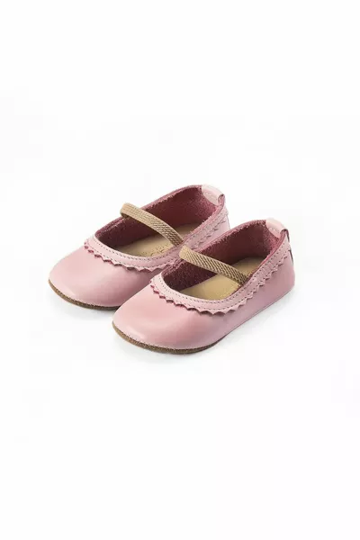 الجوارب الجلدية للأطفال الوردي