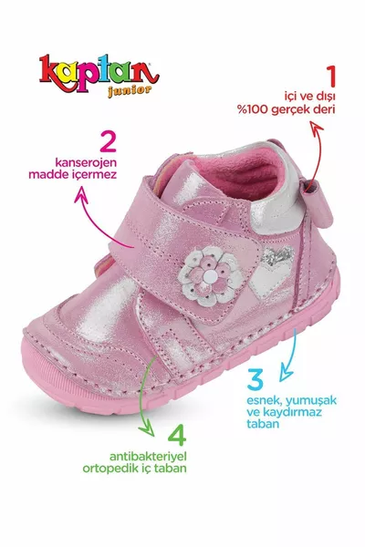 İlkadım جلد طبيعي طفلة أطفال أحذية العظام الجوارب