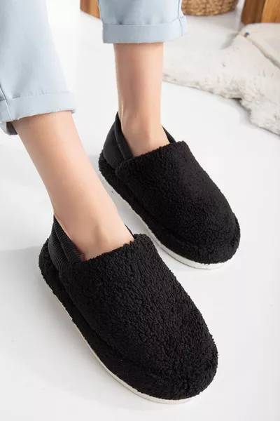 Ткань ягненка шерстяная бесшумная подошва Эластичная женская домашняя обувь Домашние сапоги Пандуф