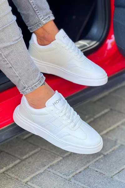  أبيض إيفا وايت سول خفيف الوزن للرجال أحذية رياضية كاجوال