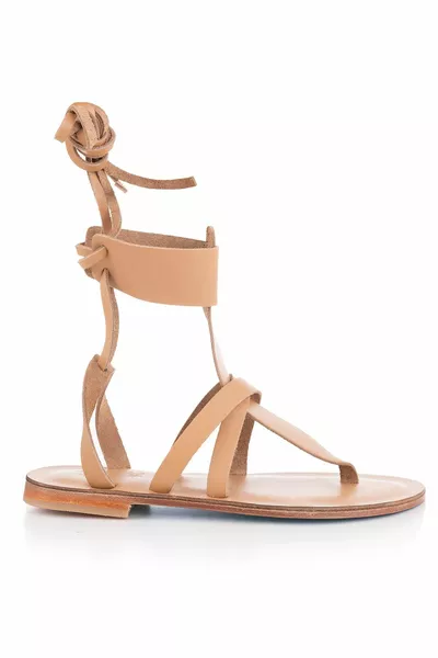 صندل جلدي مصنوع يدويا من بودروم الطبيعي - 