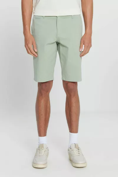Herren Grüne Slim Fit Slim Fit Dobby % Baumwolle Casual Chino Shorts