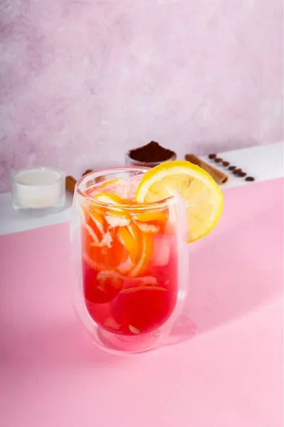 2 Double-Walled Glass Latte Glasses