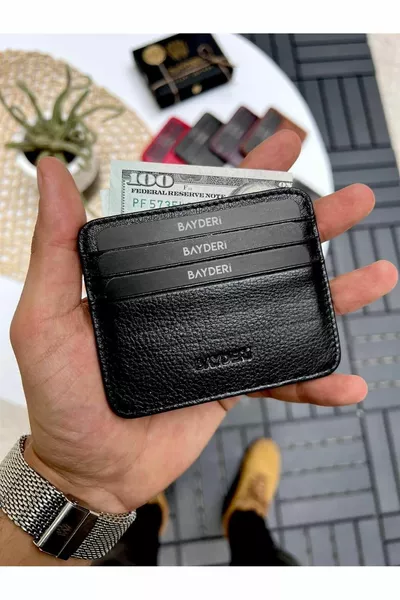 Catsby Porte-cartes en cuir véritable