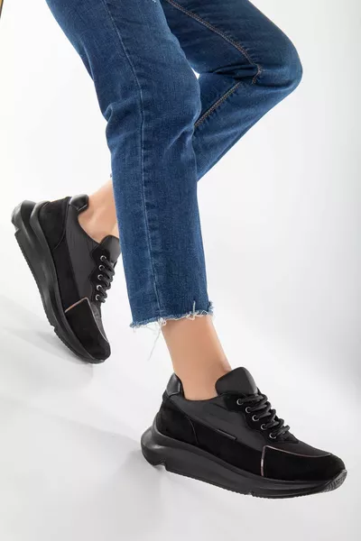 Замшевые и парашютные Faylons Подошва Черные Женские Кроссовки