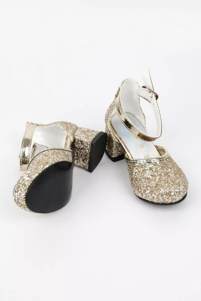 Chaussures Fille Talons argentés dorés