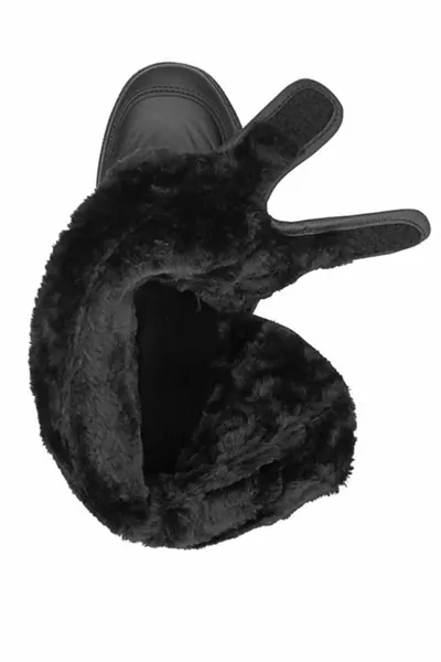 ألفيس أسود فرو حراري للجنسين نعل نسائي غير قابل للانزلاق - للرجال - أحذية ثلجية