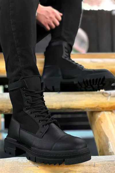 Moscow High Quality Black Suede Boots Men's Casual Military Postal Cold And Waterproof