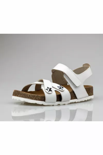 Unisex echt lederen sandalen voor kinderen, orthopedische sandalen met klittenband