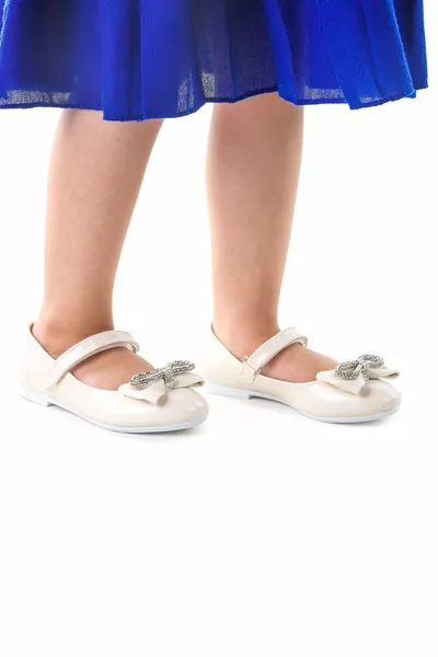 Noeud papillon Velcro Ballerines Fille  Skin