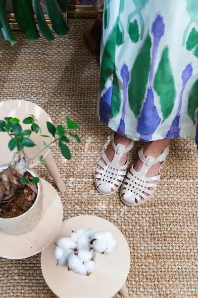 Sandales Femme Anderline Cream Matte Belt Detail