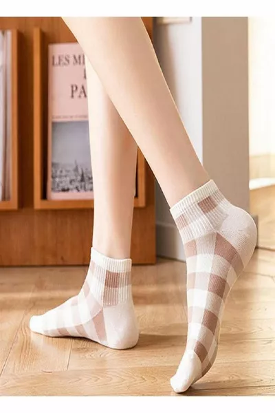 Women Pattern College Socks 5 Pairs