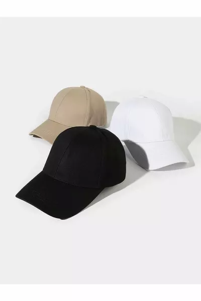 Sporthut Unisex 3 Stück verstellbar mit Velcro auf der Rückseite