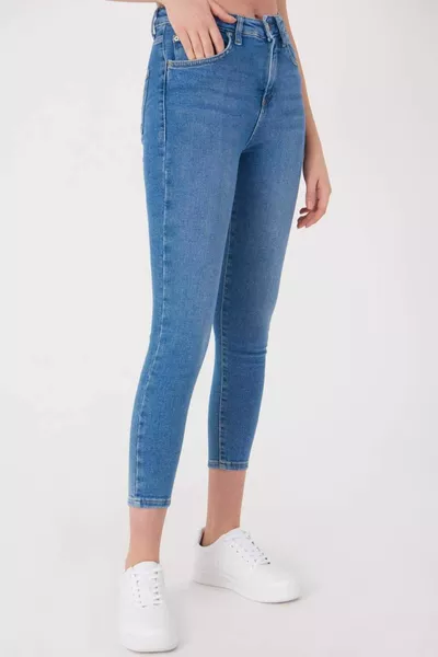 Enge Jeans mit hoher Taille -pnp