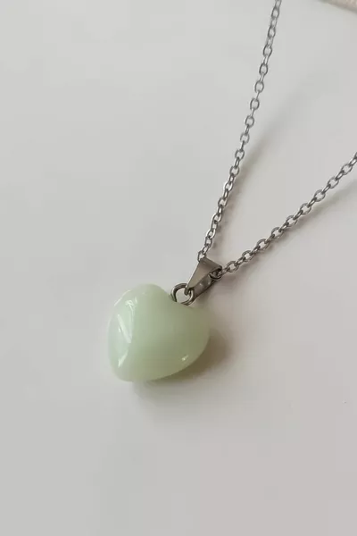 Heart Cut Glow-in-the-Dark Natural Stone