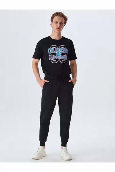 Мъжки спортни панталони Omaba с оребрени крака 