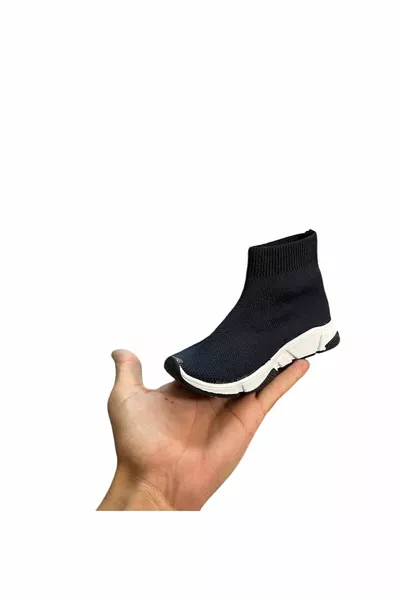 الأزرق الداكن الطفل أطفال أحذية التريكو النسيج