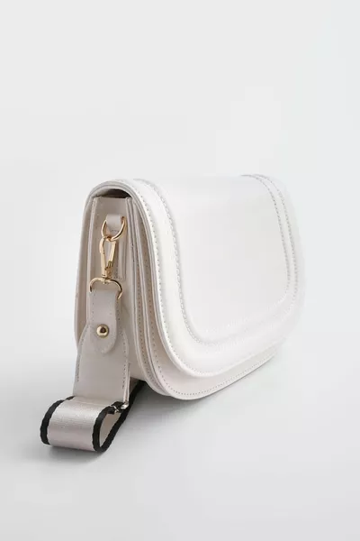 حقيبة كتف نسائية قابلة للتعديل بحزام Toplez بيج