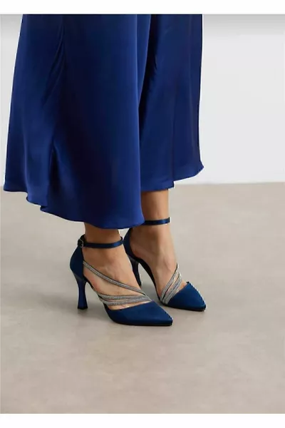 Talons Femme Satin pierre détaillée