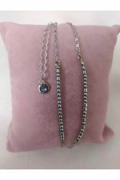  الفضة الاسترليني مورس رمز سوار سلسلة مزدوجة سوار عيد الحب سلسلة مورس رمز