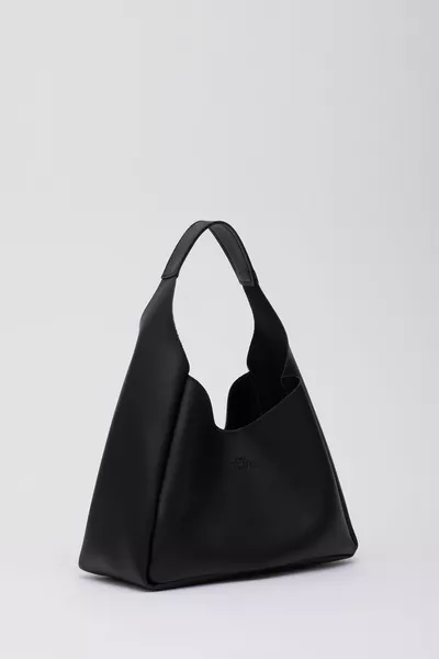 Noir  Trousse de maquillage zippée en similicuir avec fermeture à pression Sac à main et à bandoulière E : L :W : cm