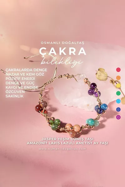 Chakra Armband ist % handgefertigt zertifiziert (MACRAMÉ CLOSURE)