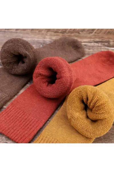 4 أزواج من الشتاء مخيط القطن الاقتصادي منقوشة المرأة الجوارب تيري الجوارب