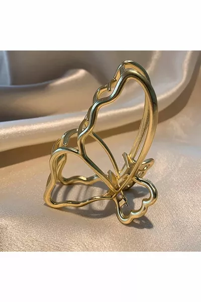 Femmes Or Hollow Papillon Loquet En Métal Fermoir Boucle Boucle 