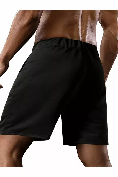 شورت أسود ممشط أسود مطبوع على الجمجمة