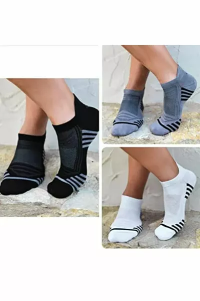 6-قطعة عززت غسل أسفل سلس المشي لمسافات طويلة تشغيل الجوارب الرياضية الرجال الجوارب الكلاسيكية مجموعة