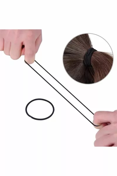 pcs women's black thin rubber buckle