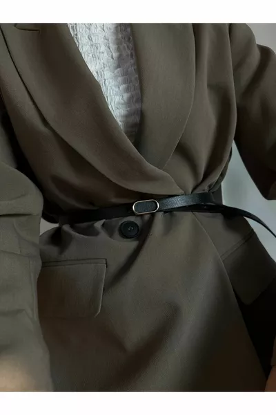 Ceinture fine avec boucle ovale en or importée, ceinture de pantalon, ceinture de chemise, ceinture de veste