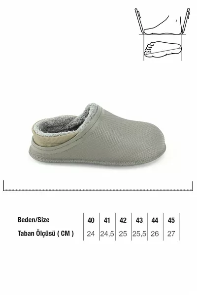 Men's Winter Eva Interior Plush Silent Sole Home Garden Slippers