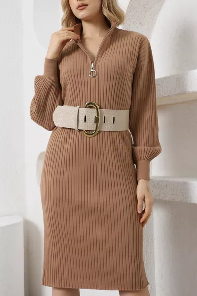 المرأة الجمل بسحاب نصف صياد طويل متماسكة اللباس