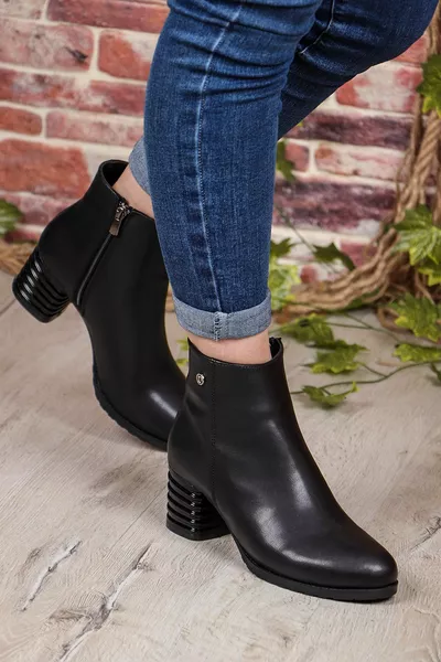  دافئة بطانة سستة أحذية نسائية ذات كعب عال