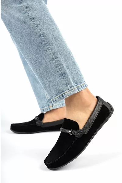 Men's ROG Loafer Casual Shoes Suede Black